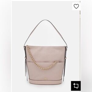 Michael Kors Dusty Pink Leather Shoulder Bag with Gold Chain